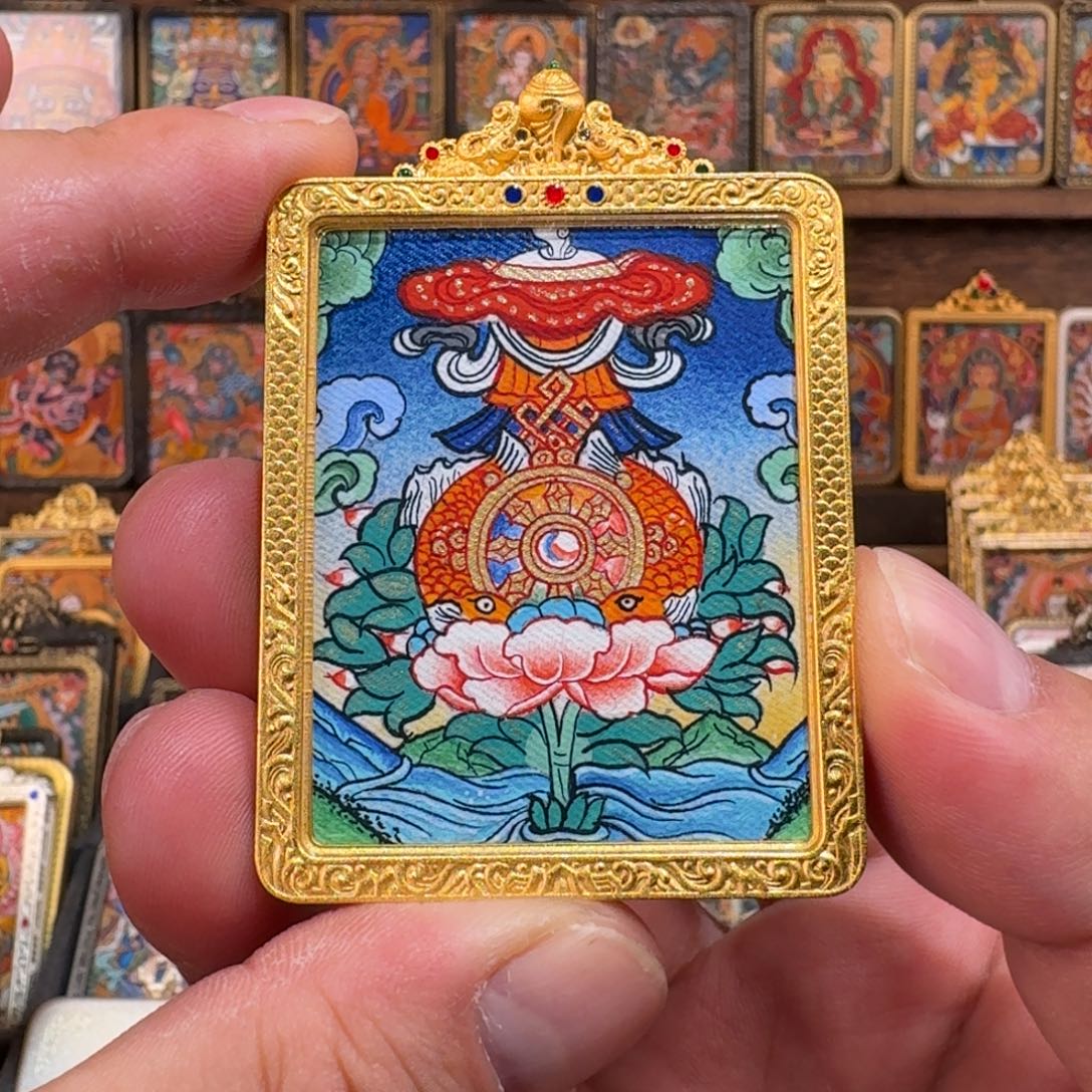 小***万吊坠唐卡虚空藏热贡手绘