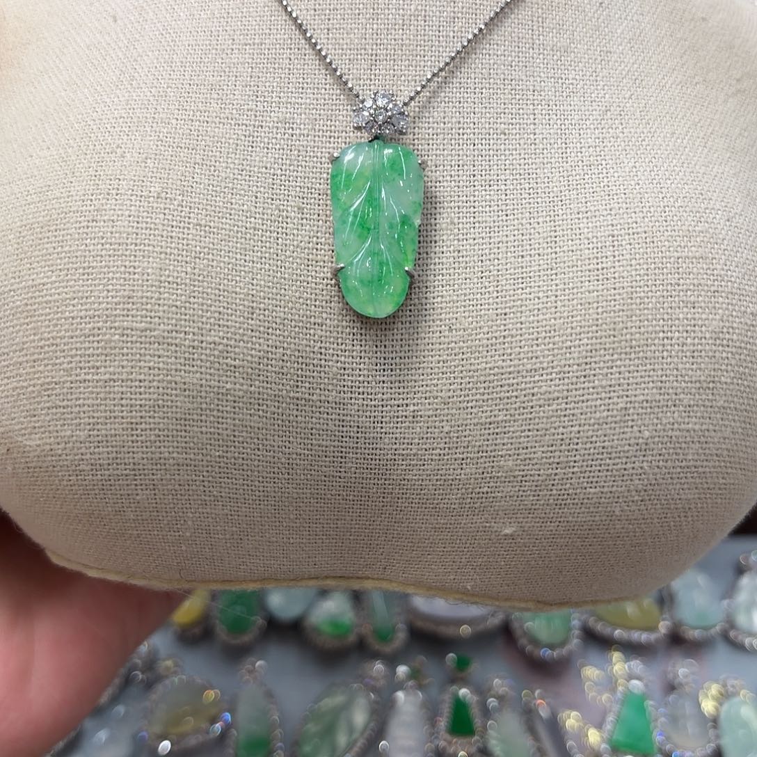 *****翡翠银S925镶嵌吊坠(不含链)