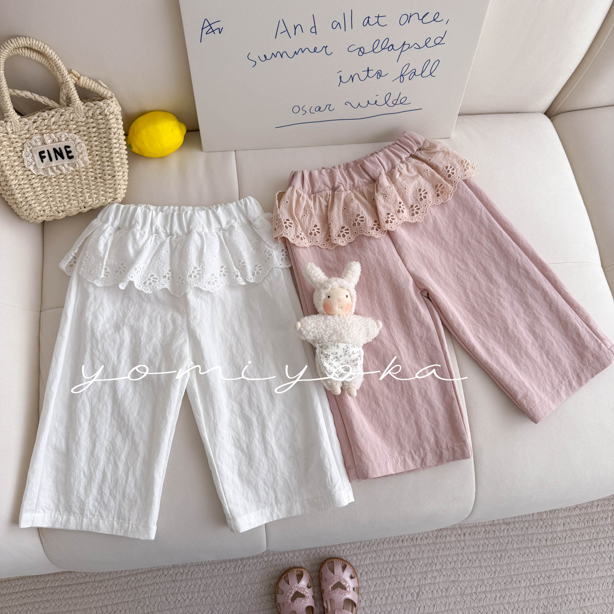 【现货】252-优米优卡-童装2025夏季新款女童屁帘休闲裤-252054