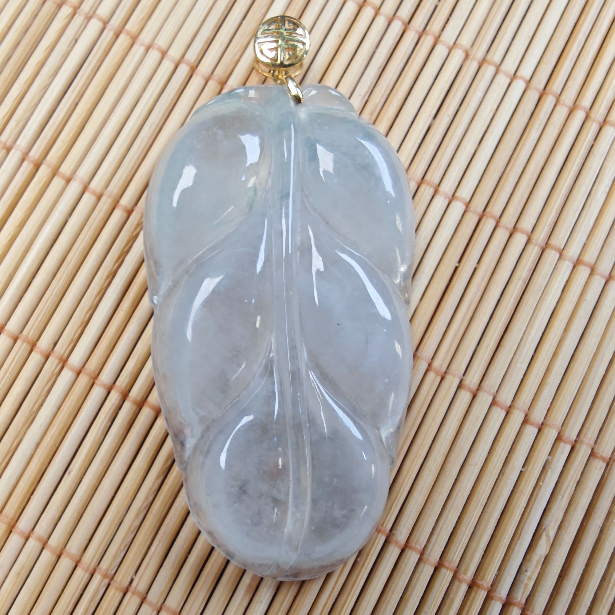 天然缅甸A货翡翠叶子