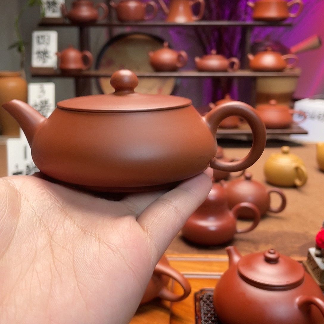 紫砂茶壶?****超薄明炉150cc手拉壶