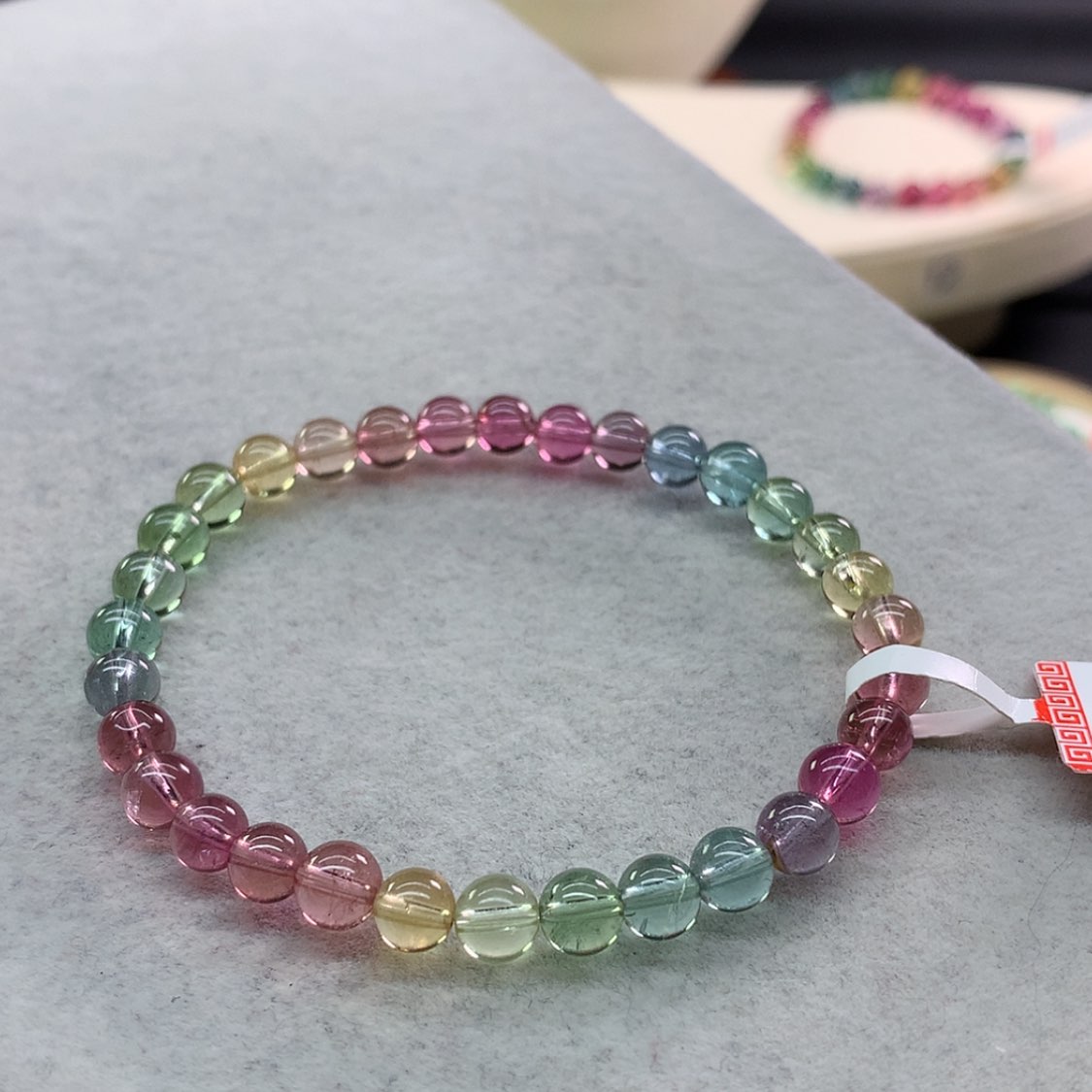 【闪购商品】碧玺手链未镶嵌碧玺荧光人鱼单圈5.8