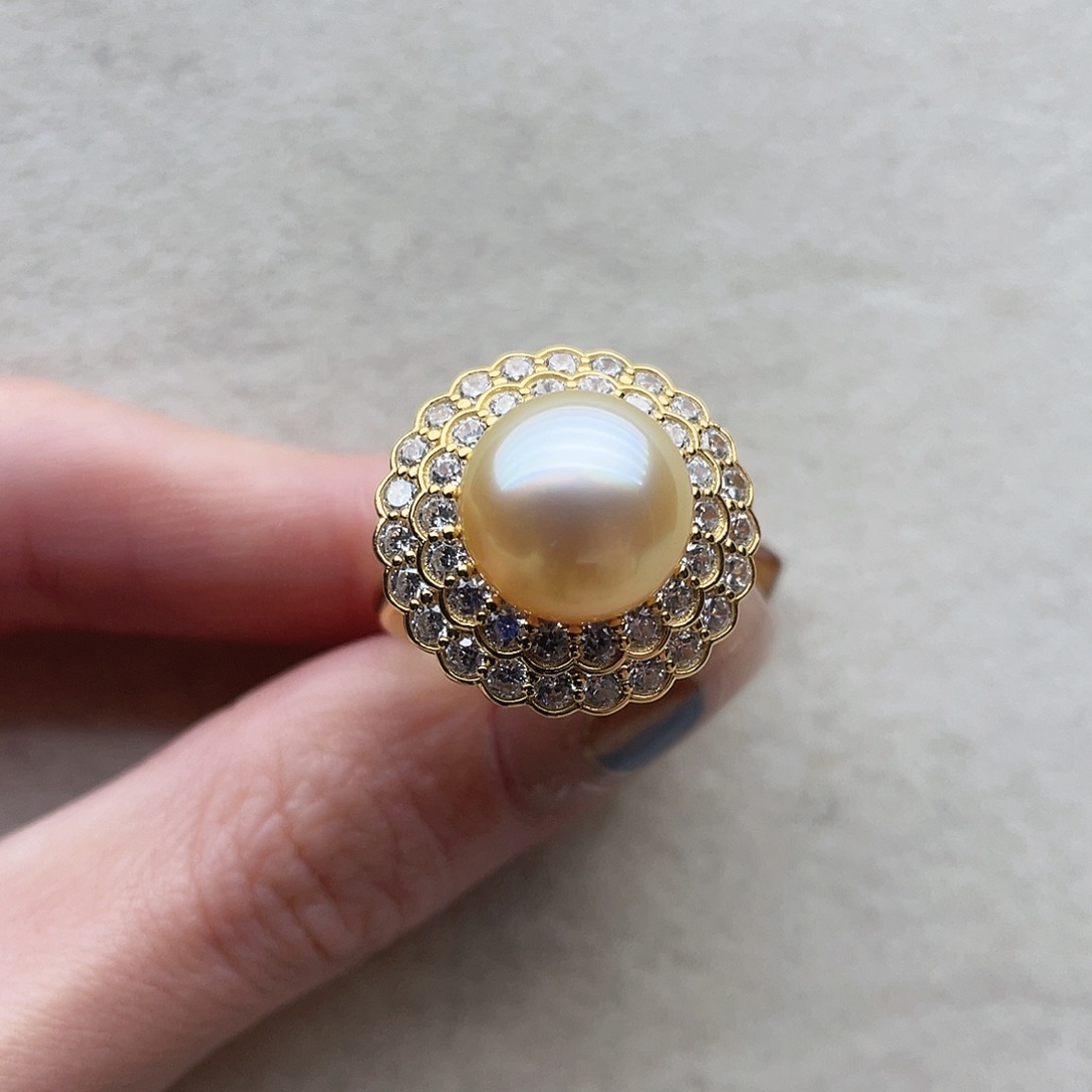 海水珍珠银S925镶嵌吊坠157