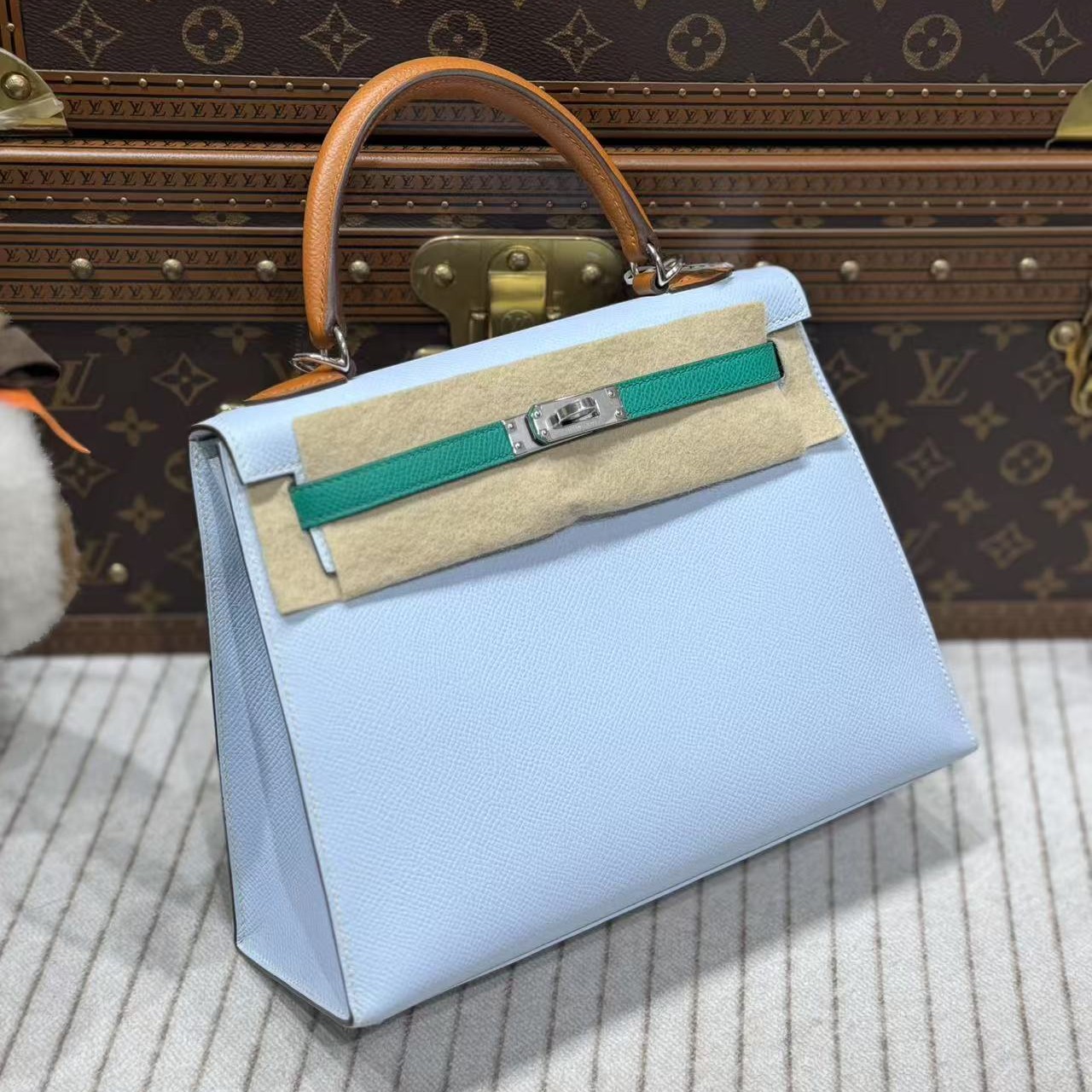 99新 Hermes/爱马仕 lina/z刻爱马仕三拼kelly25包