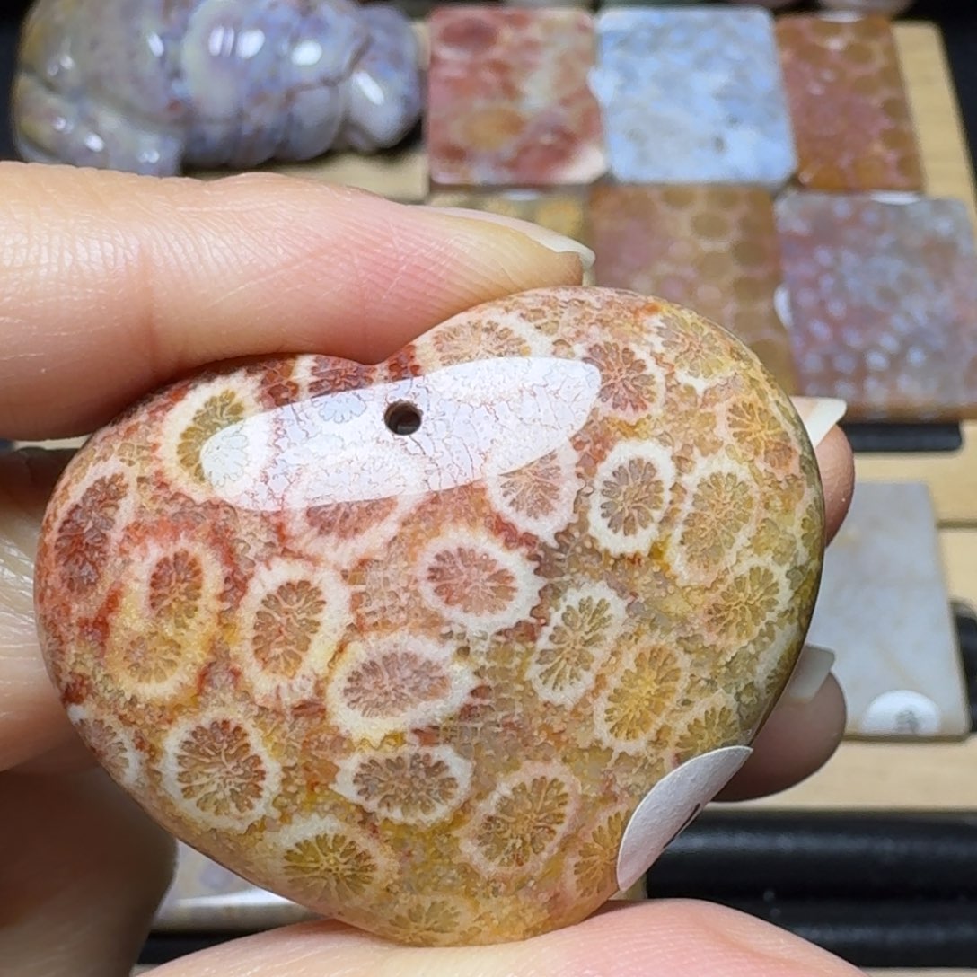 硅化玉红黄花未镶嵌