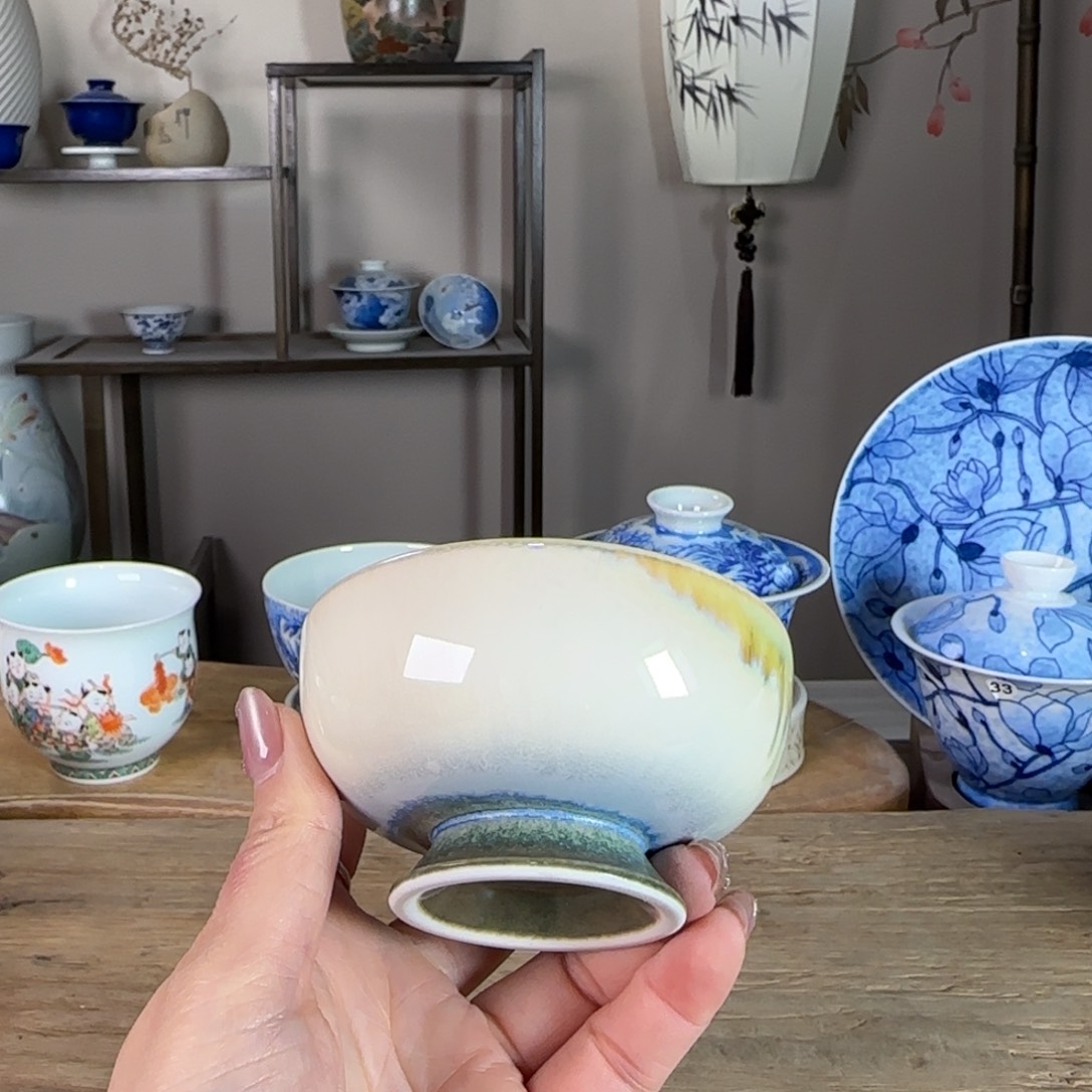 杯景德镇陶瓷柴烧多人