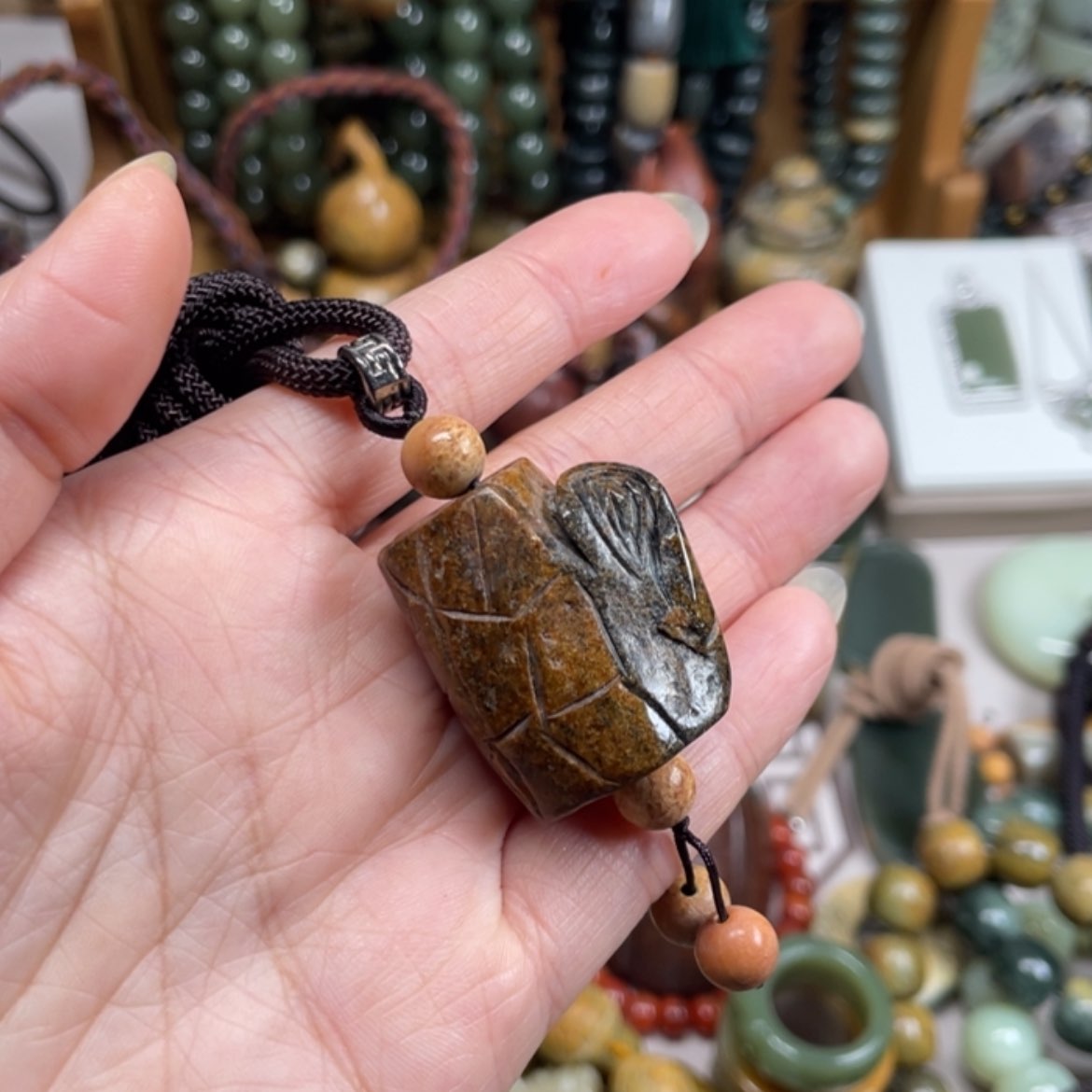 【闪购商品】岫岩河磨玉（透闪石质玉）挂件未镶嵌