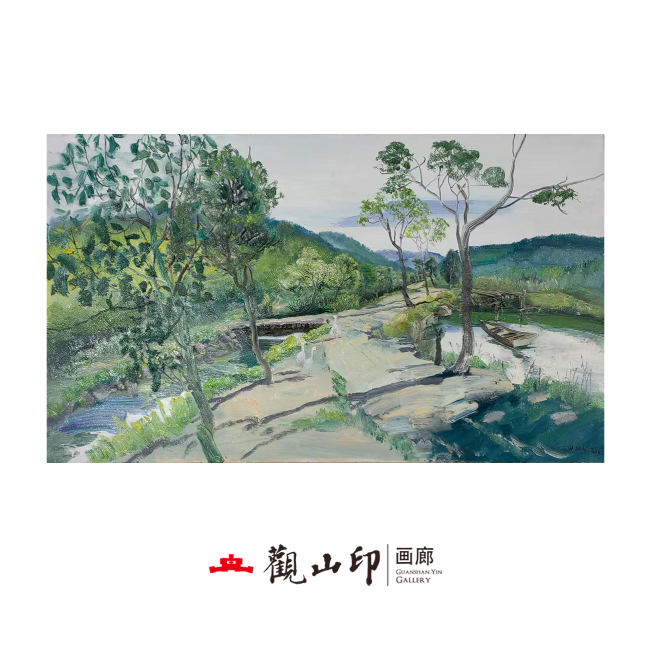 WRL原创手绘油画99x59cm意式轻奢简约风餐厅沙发背景挂画3102
