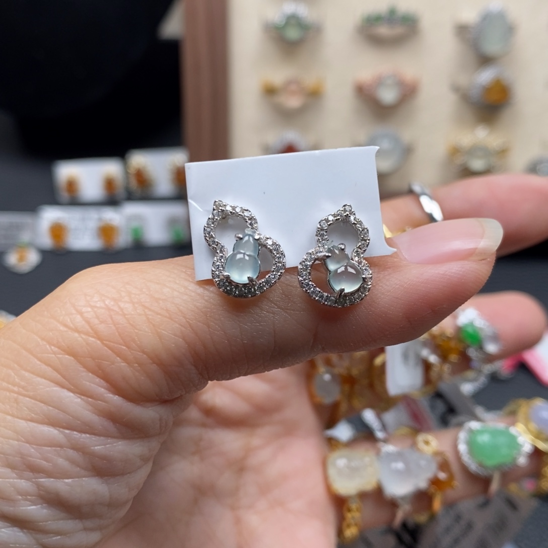 翡翠银S925镶嵌戒指