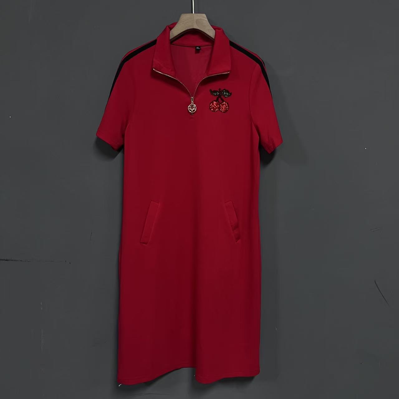 新款宽松显瘦中长款女装连衣裙761