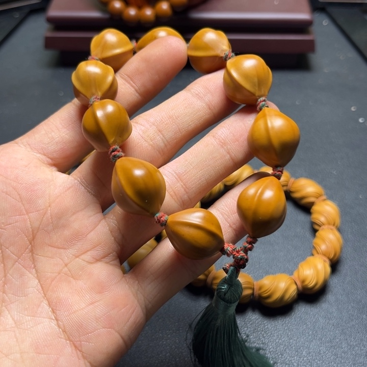 橄榄核手串/手链橄榄核雕鲨鱼背