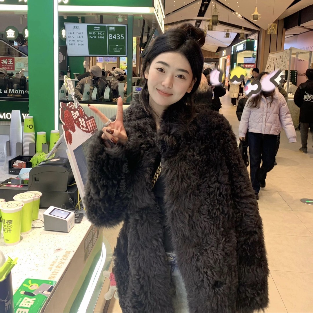 原版开发99%顽童托卡“韩女托卡”卷毛毛外套托斯卡纳环保皮草皮毛