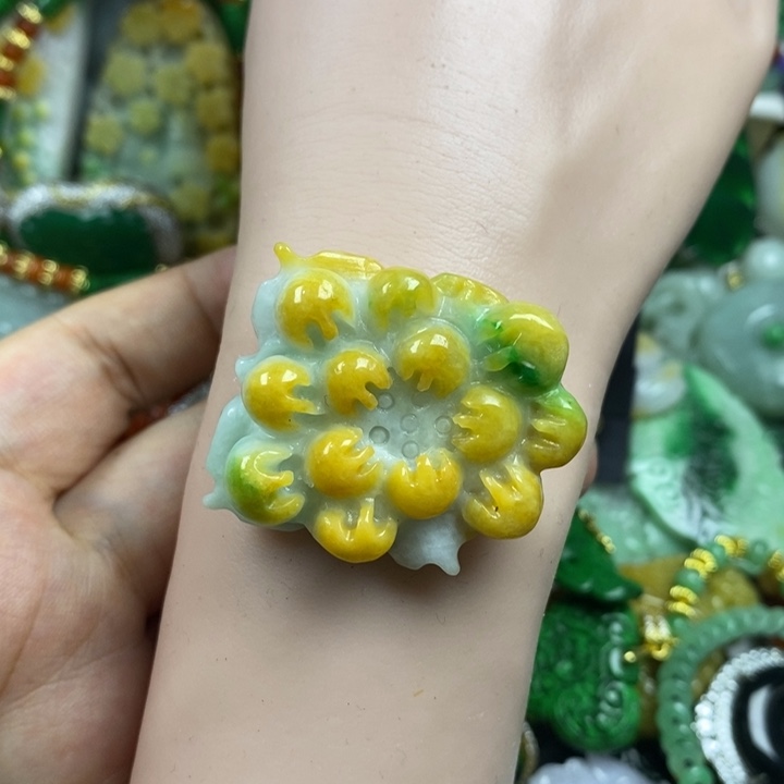 翡翠未镶嵌吊坠(赠链)