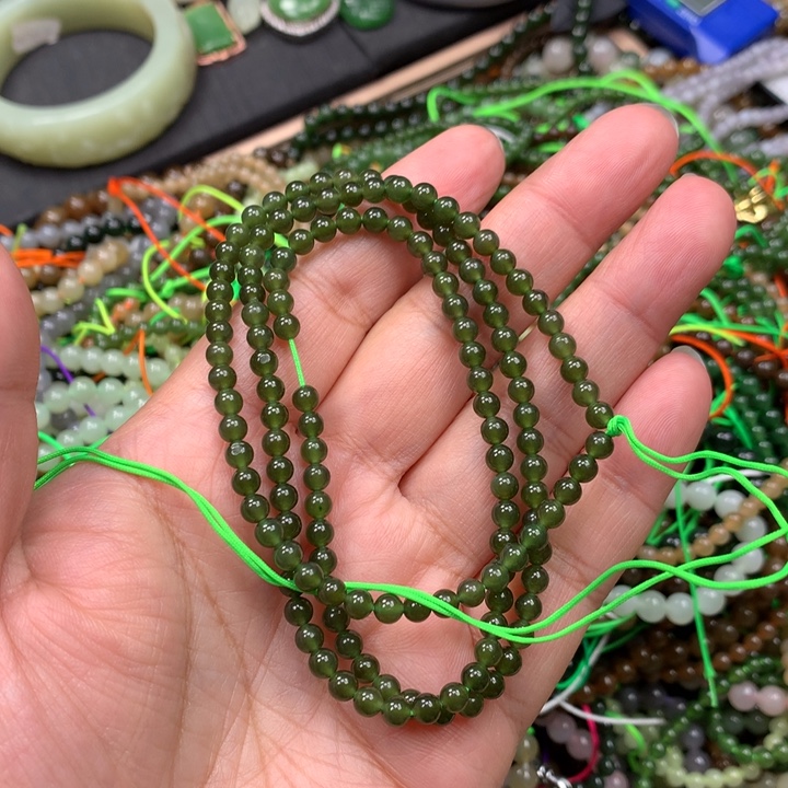 和田玉未镶嵌手链154