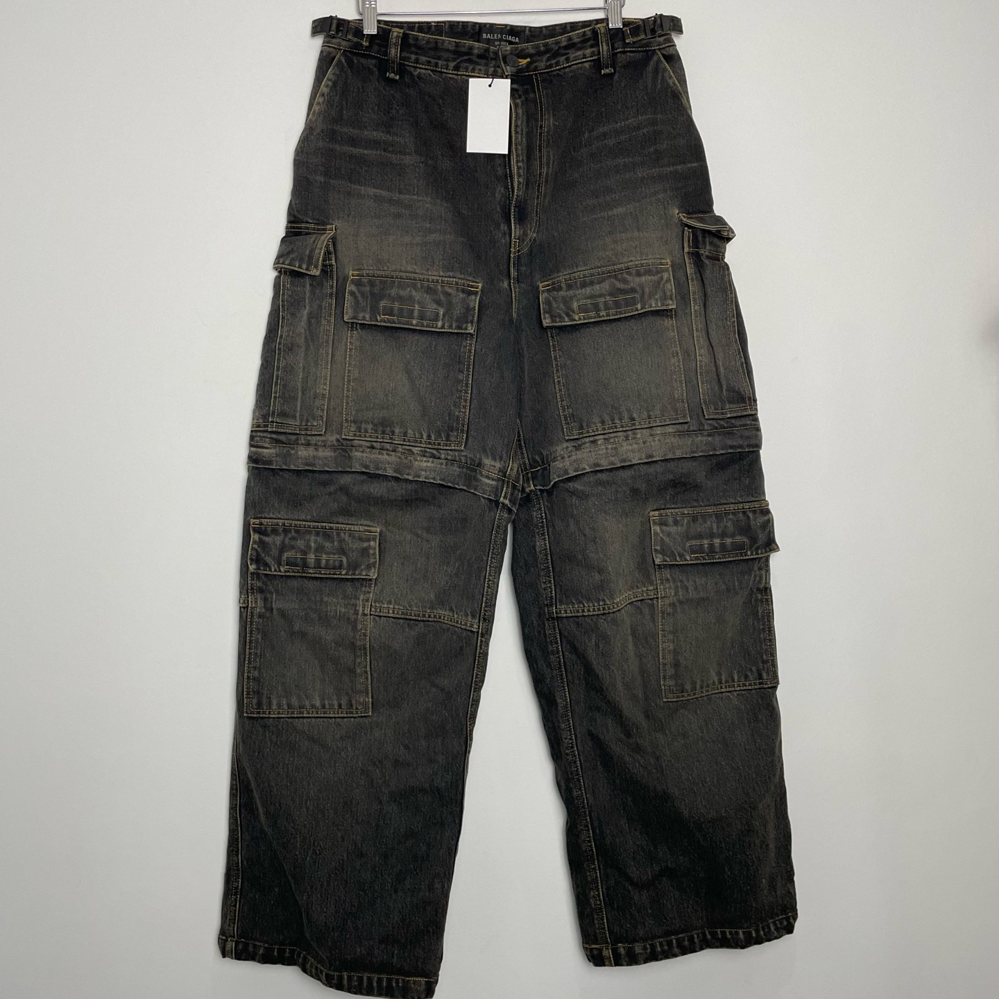 未使用 Balenciaga/巴黎世家 （vd）24SS Denim牛仔Cargo工装裤0739