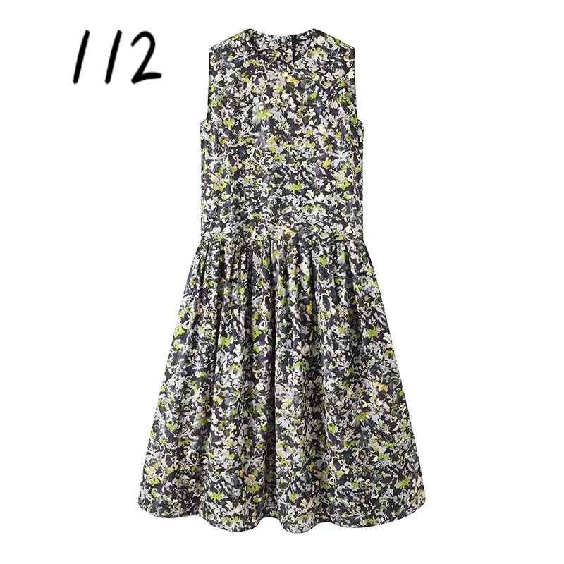 【仓库-112号】夏季无袖连衣裙秋季圆领裙