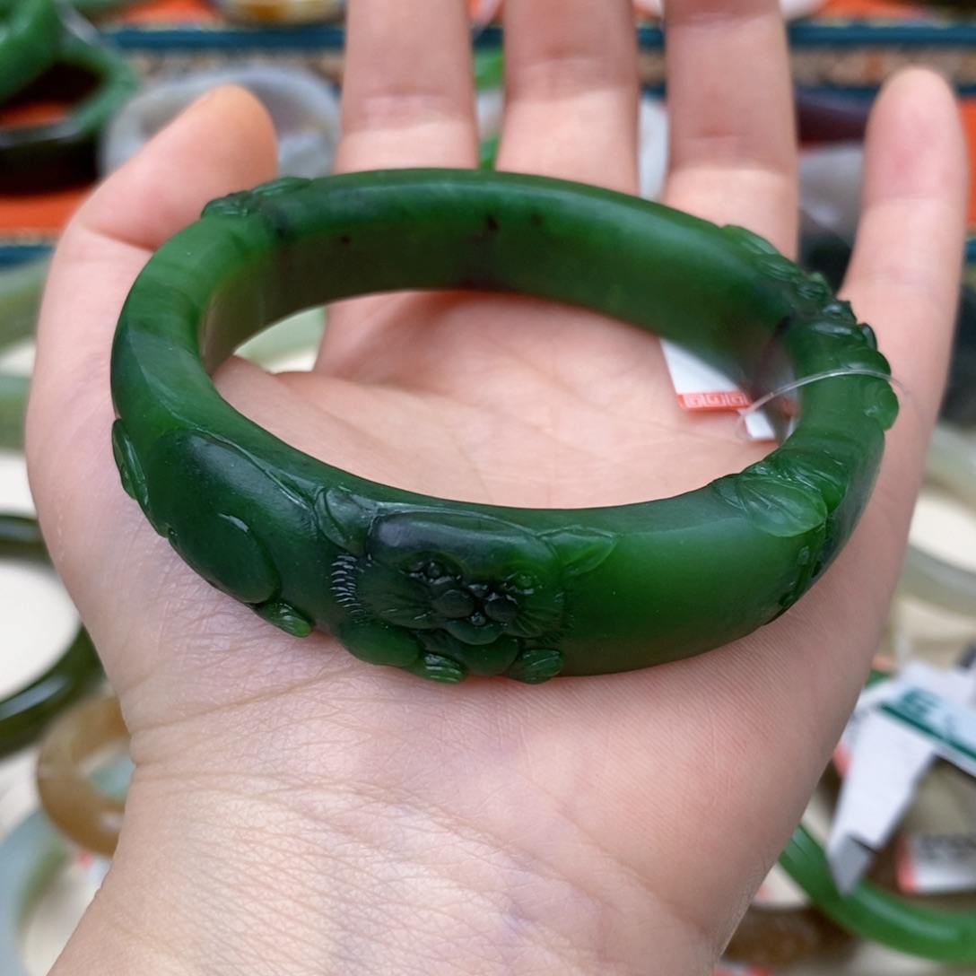 和田玉手镯59定制未镶嵌