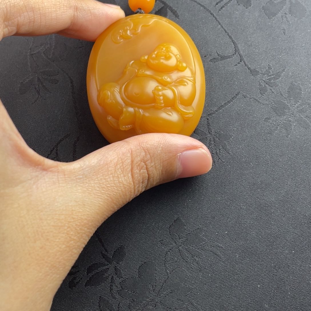 ！***石英质玉（缅黄）未镶嵌项链
