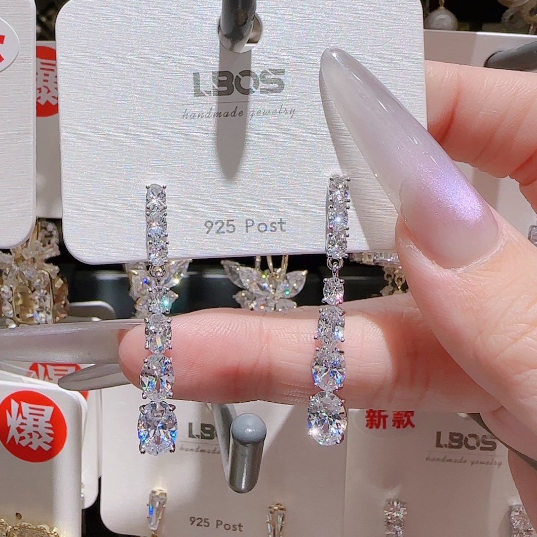 锆石铜合金925银耳环