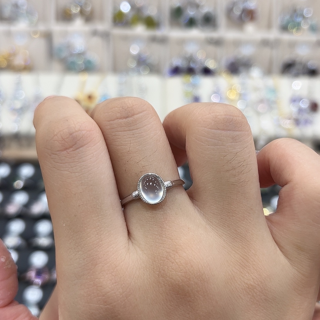 x***i岫玉银S925镀金镶嵌戒指