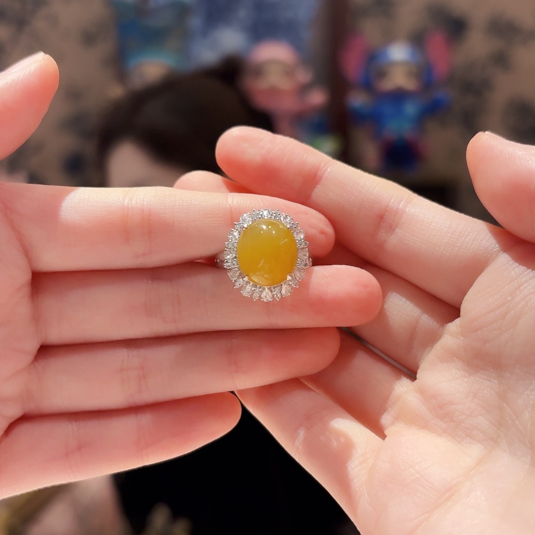 翡翠戒指18K金镶嵌吊坠两戴款