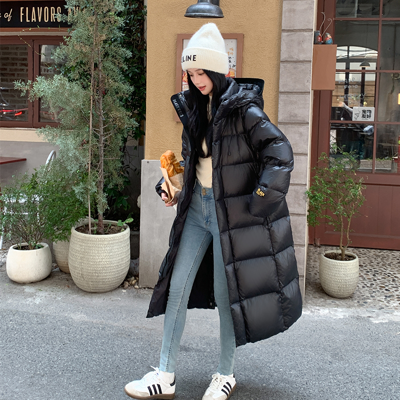 （男女同款）长款羽绒服带帽加厚休闲宽松外套