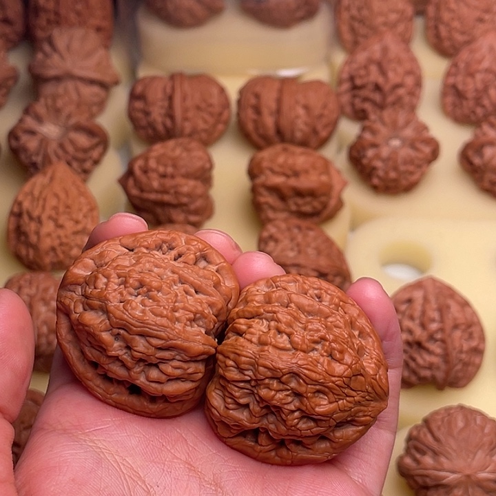 菏***缝把件文玩核桃虎头王41