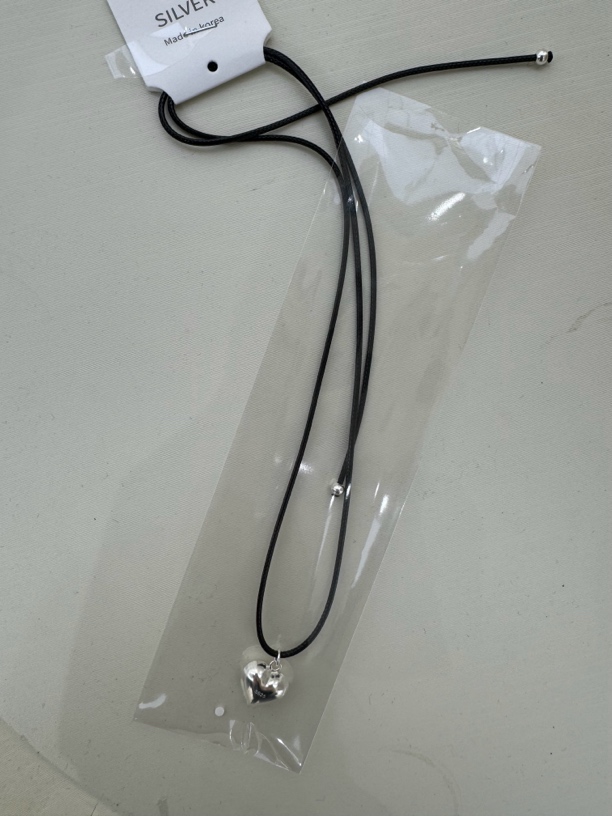 非金属布艺项链 韩代925爱心项链自留款