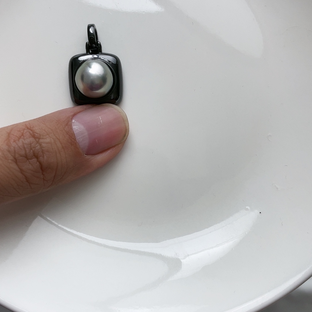 海水珍珠吊坠(不含链)银S925镶嵌