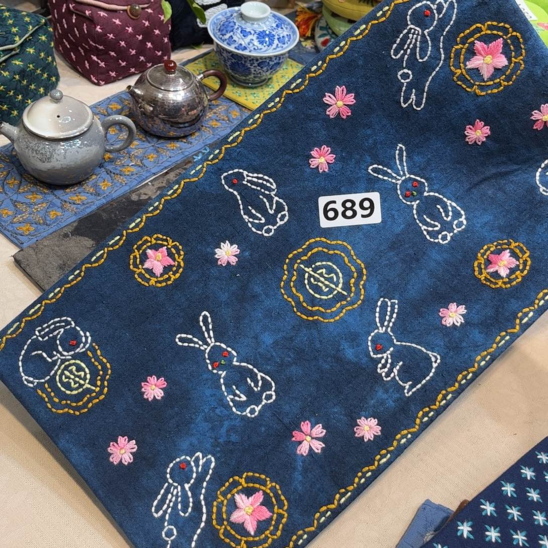 规格22.39刺子绣茶席