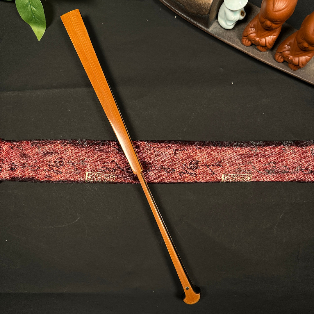 查道朋手作精制 老玉竹半月锤纹 文玩折扇 精工收藏把玩盘玩