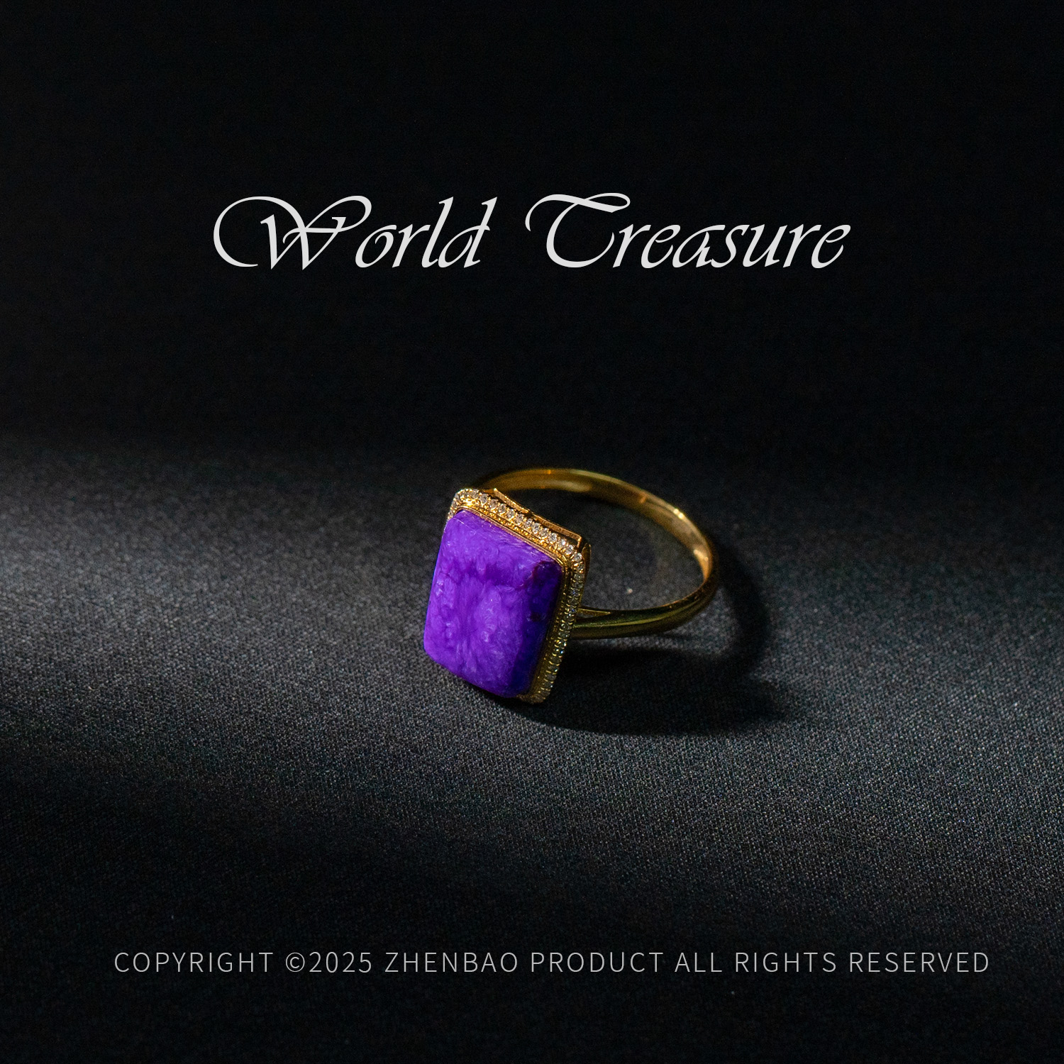 世间臻宝丨18K火焰纹丝绒南非舒俱来戒指/多样性发/P10698