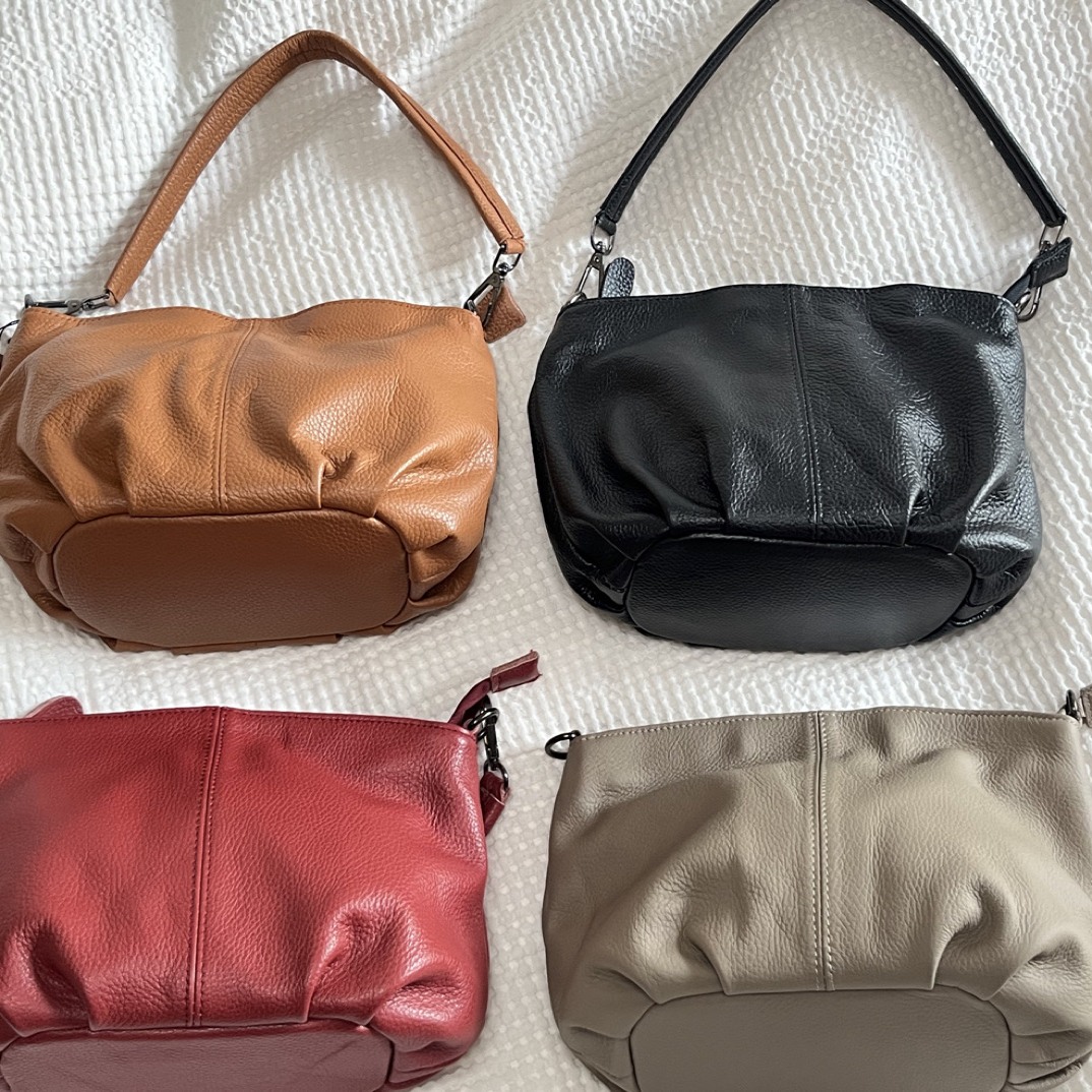 云朵牛皮斜挎中包真皮单肩包百搭休闲女包经典包包时尚潮流女包