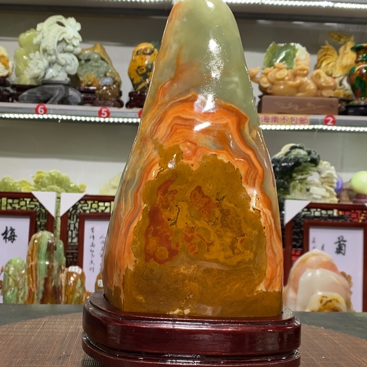 石材福*$家居摆件 奇石摆件