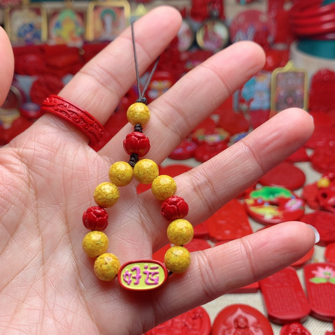 天然辰砂工艺品朱砂手机坠