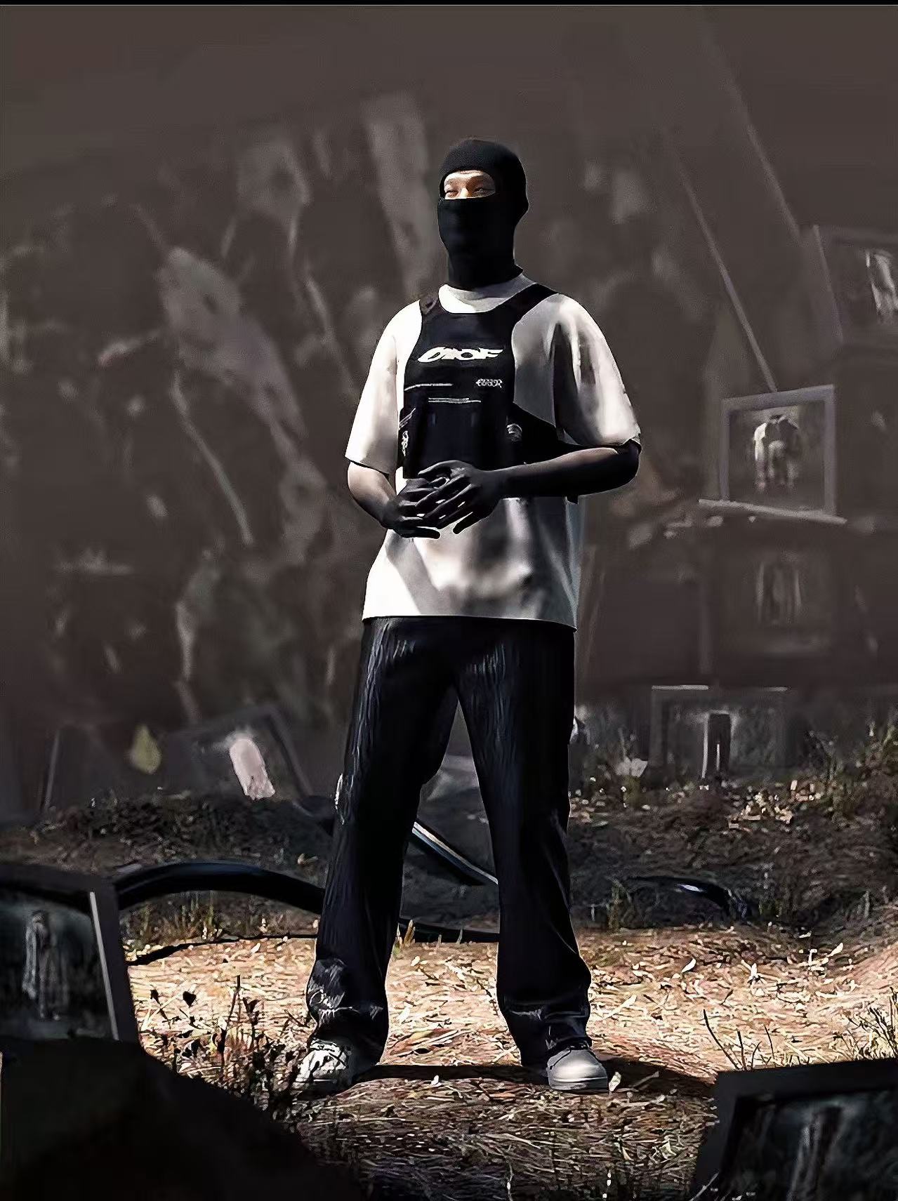 原创【礼物】 T恤长袖涂鸦设计印花渐变秋季