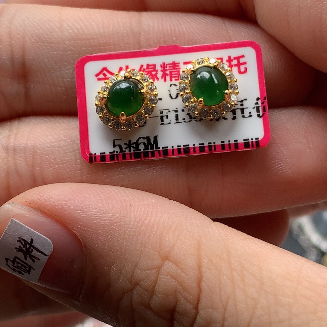 翡翠银S925镶嵌戒指天然翡翠手链