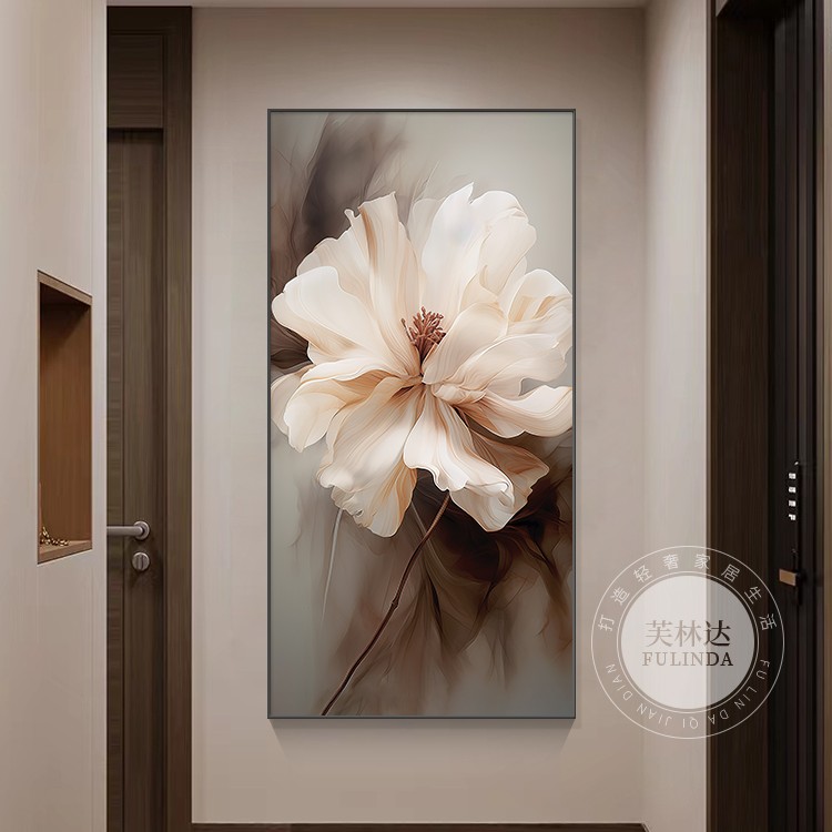 芙林达高档花卉入户玄关装饰画走廊过道现代轻奢进门迎面墙壁挂画
