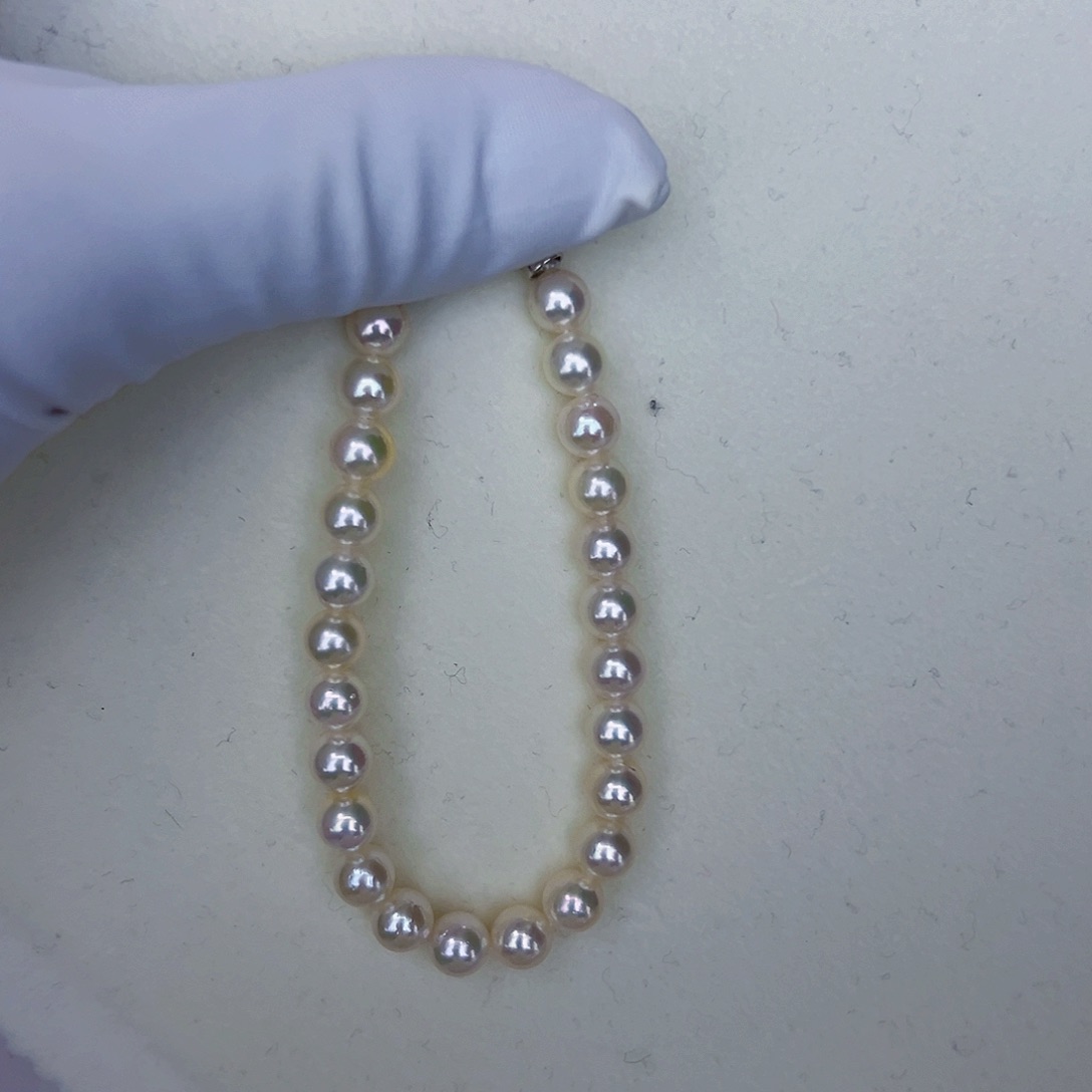 海水珍珠海水akoya设计款手链6-7mm银S925镶嵌