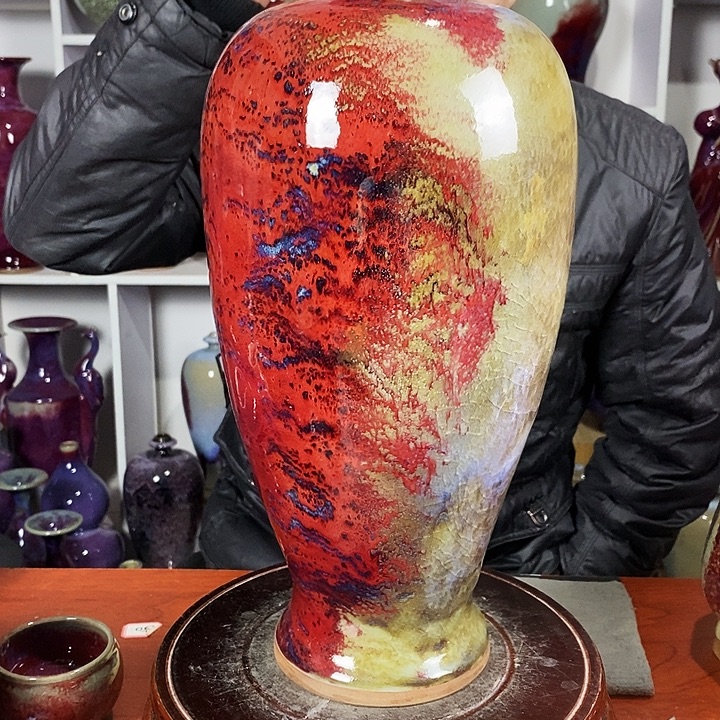 烟***南尚峰钧窑作品梅瓶