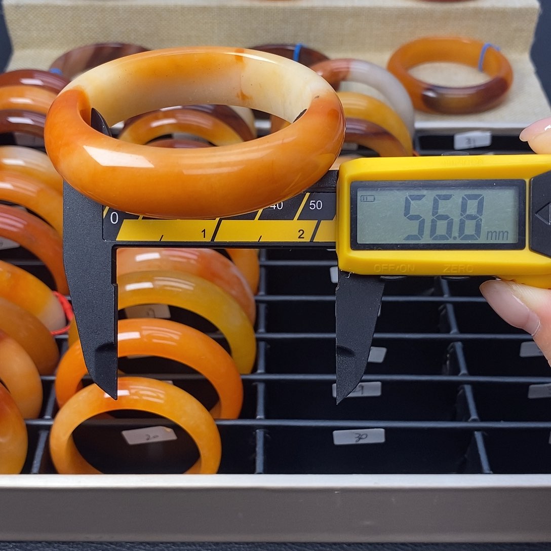 合金石英质玉（黄龙玉）手镯25号