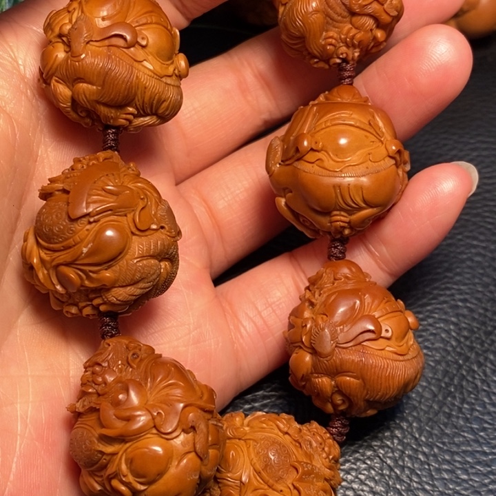 燕***意橄榄核手串/手链钟馗手串