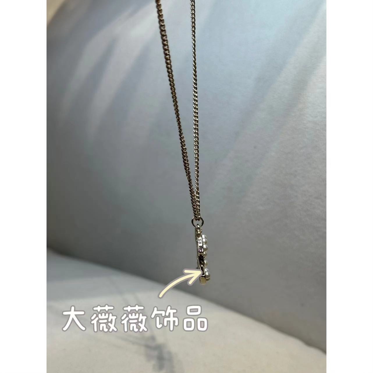 铜合金项链 高级感半拼字母项链-67701