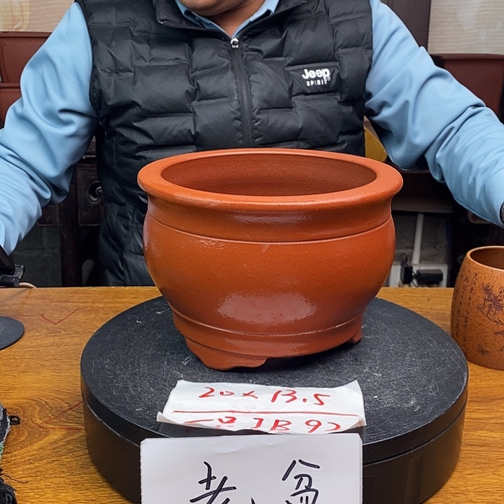 紫砂花盆货号一只JB92