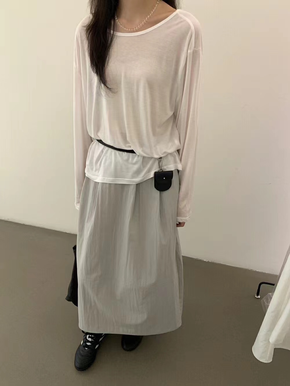 慵懒风U型领调节纽扣防晒衫（2852）