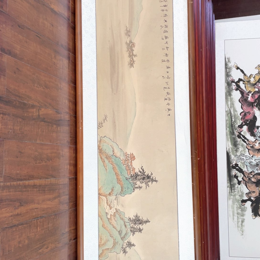 国画带框尺寸48*163厘米