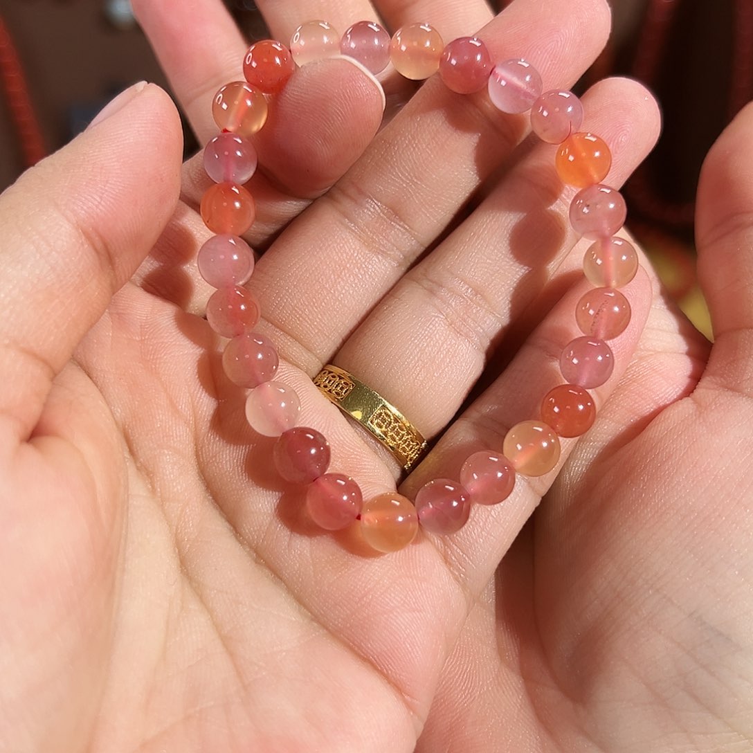 南红玛瑙手链未镶嵌
