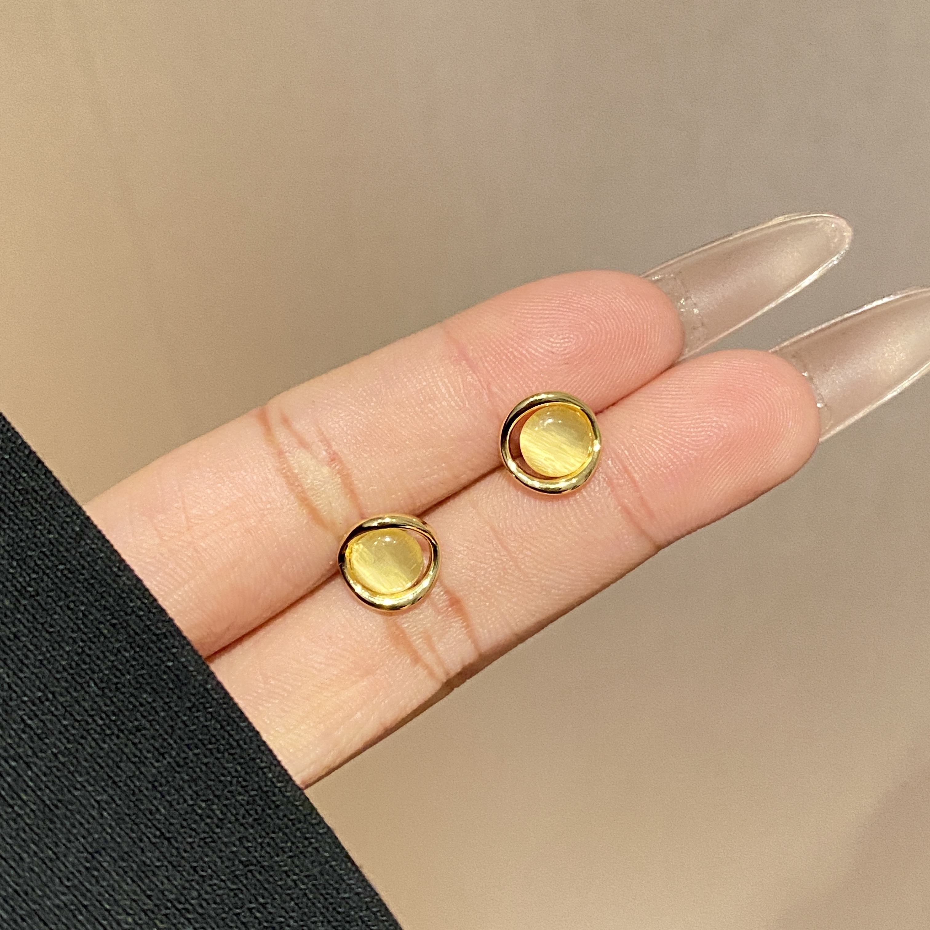  简约气质轻奢百搭高级感小众耳钉A3953 A3954