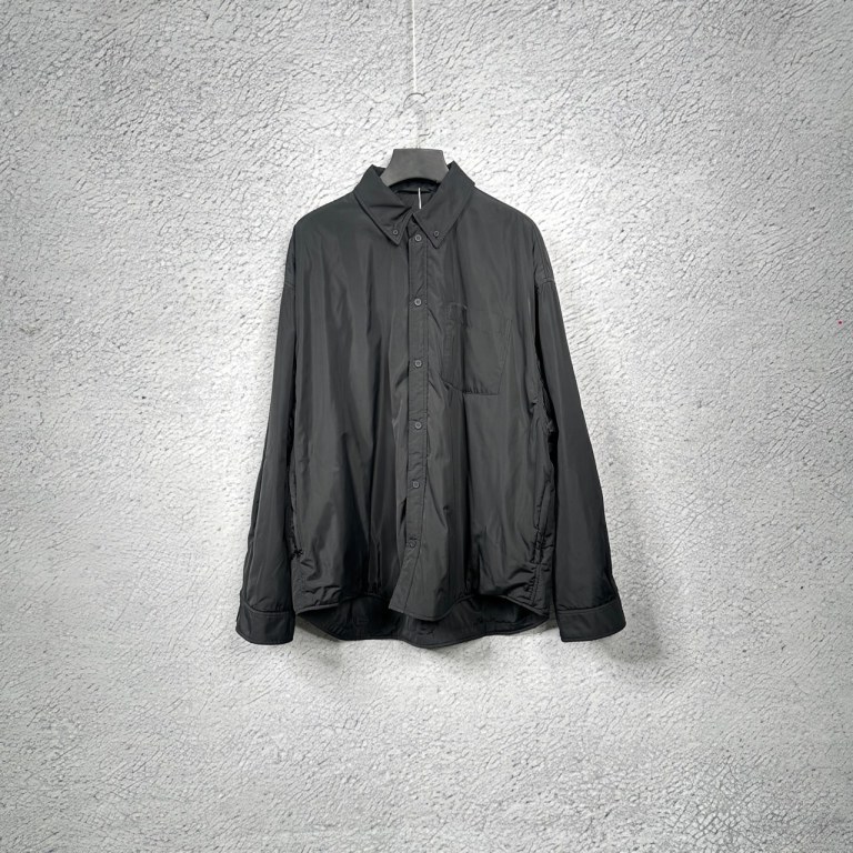 99新 Balenciaga/巴黎世家  黑色23新款翻领廓形拉链棉服外套 2