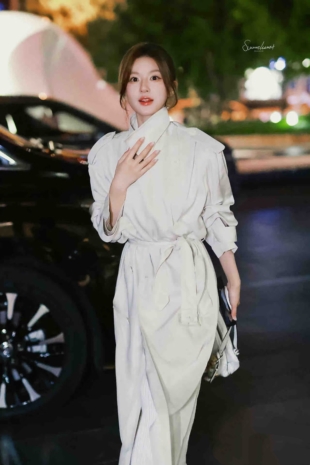 露丝风衣~~氛围感秋季新款女士时尚气质立领长款垂感大衣外套女